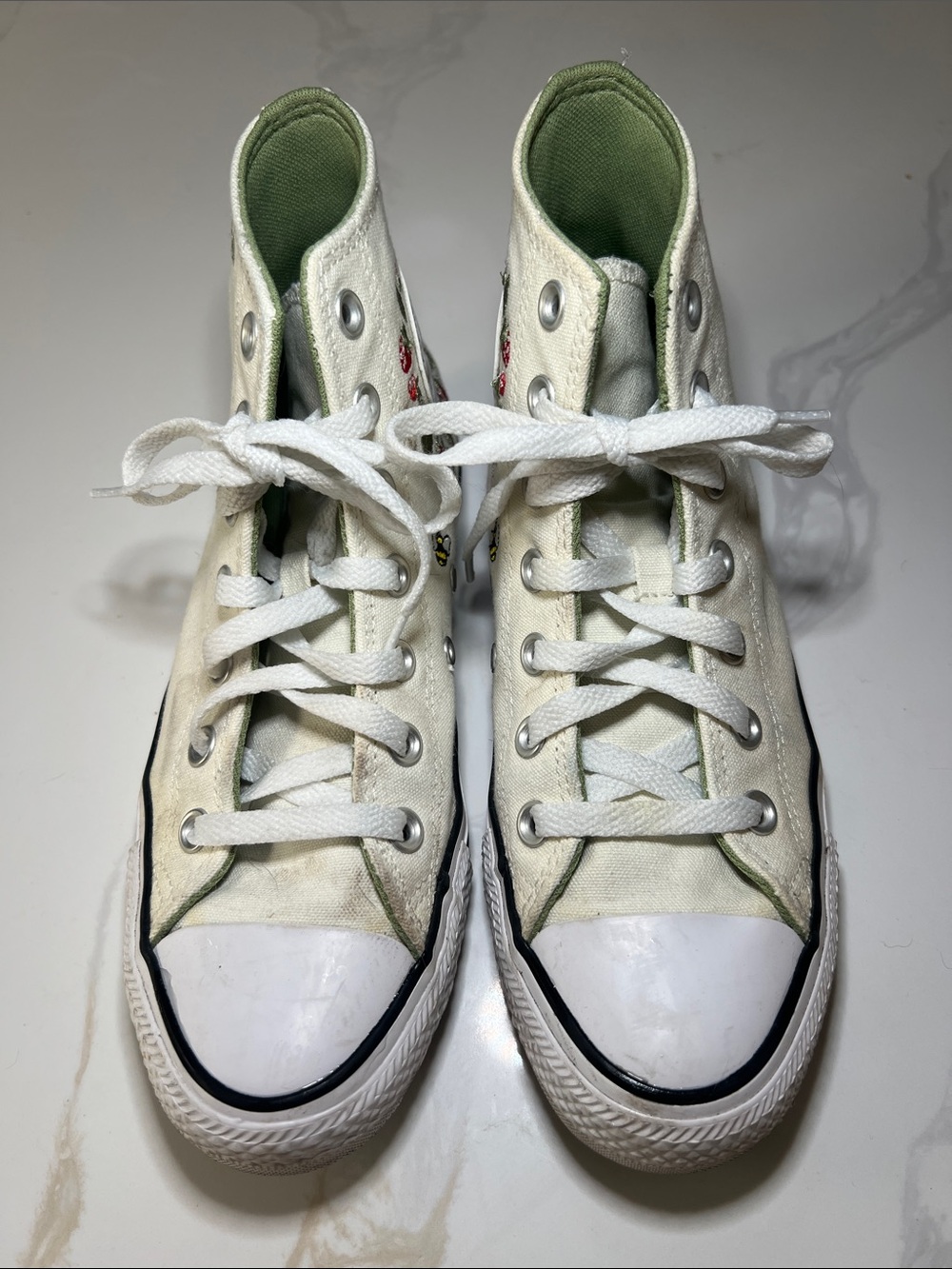 Converse High-Top “Berries & Bees” Sneakers - Cream - Picture 6 of 9